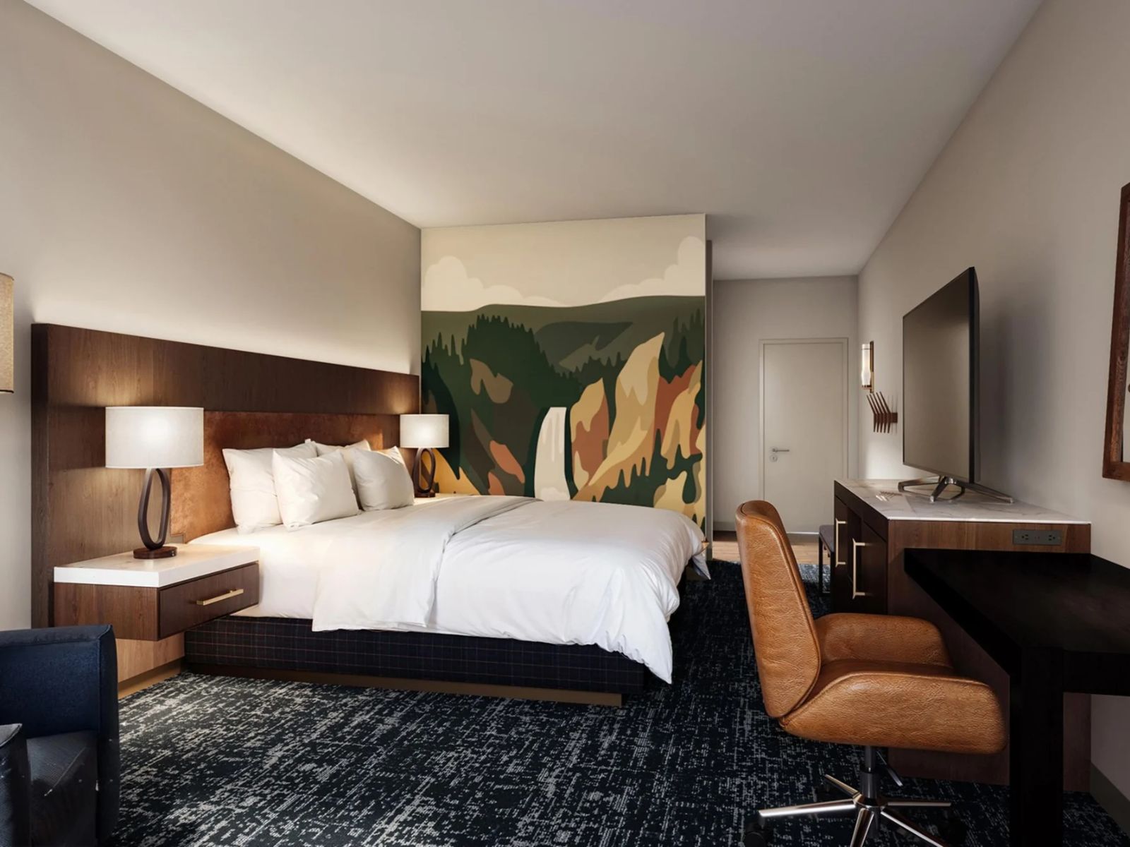 Rondreis Amerika, West Yellowstone, Gray Wolf Inn & Suites, slaapkamer