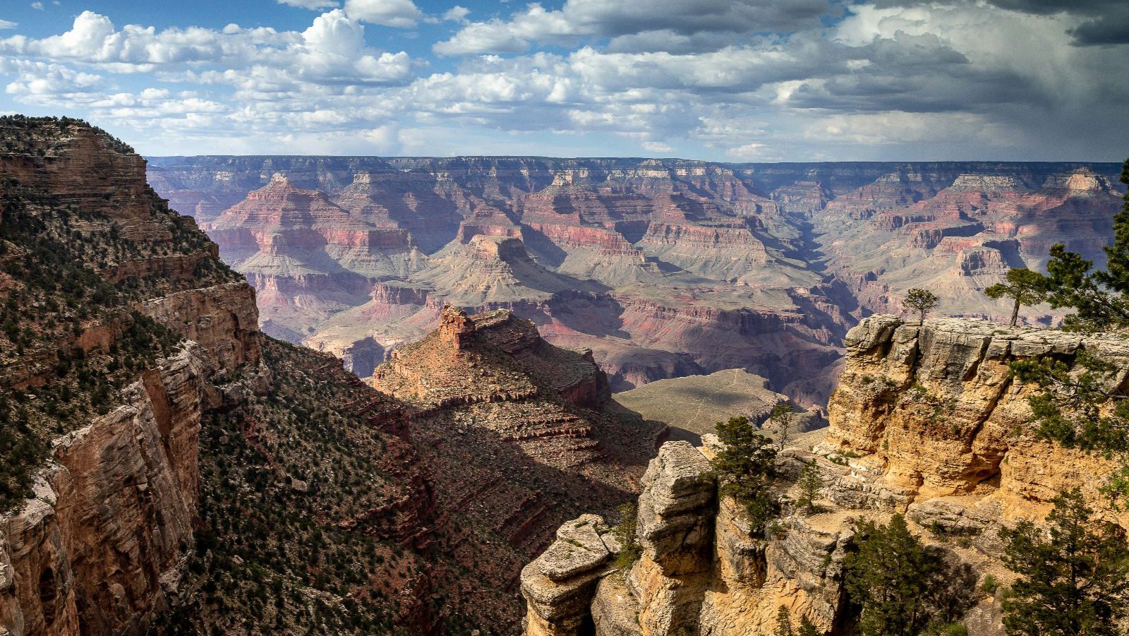 Rondreis Amerika, Grand Canyon National Park, Grand Canyon met bomen