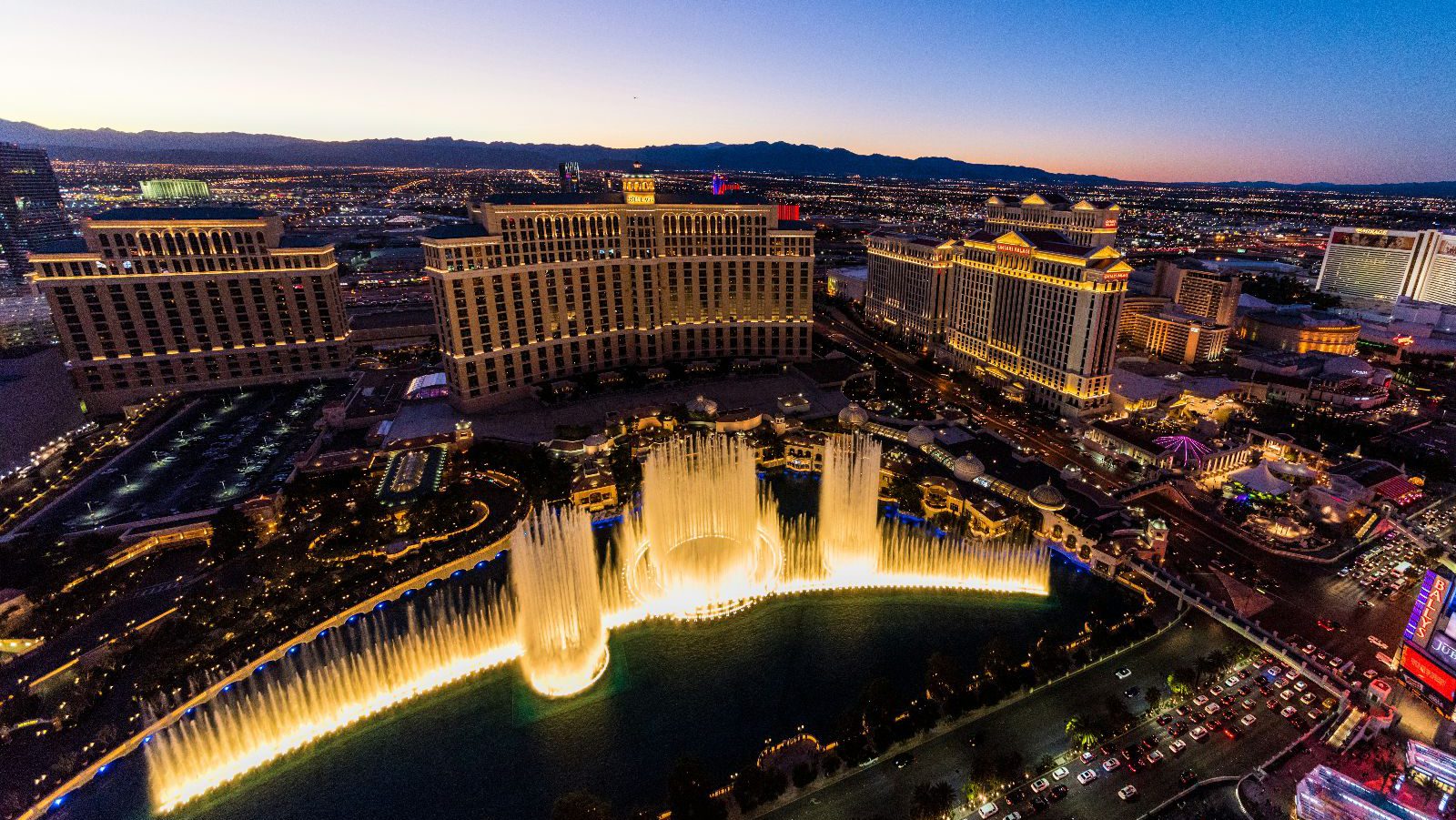 Rondreis Amerika, Las Vegas, fontijnen middenin de stad