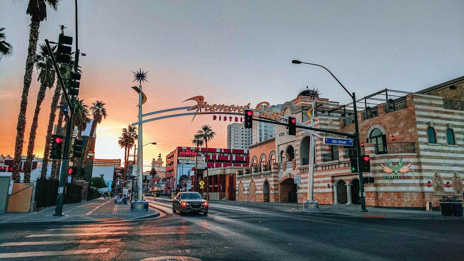 Rondreis Amerika, Las Vegas, straat in Vegas