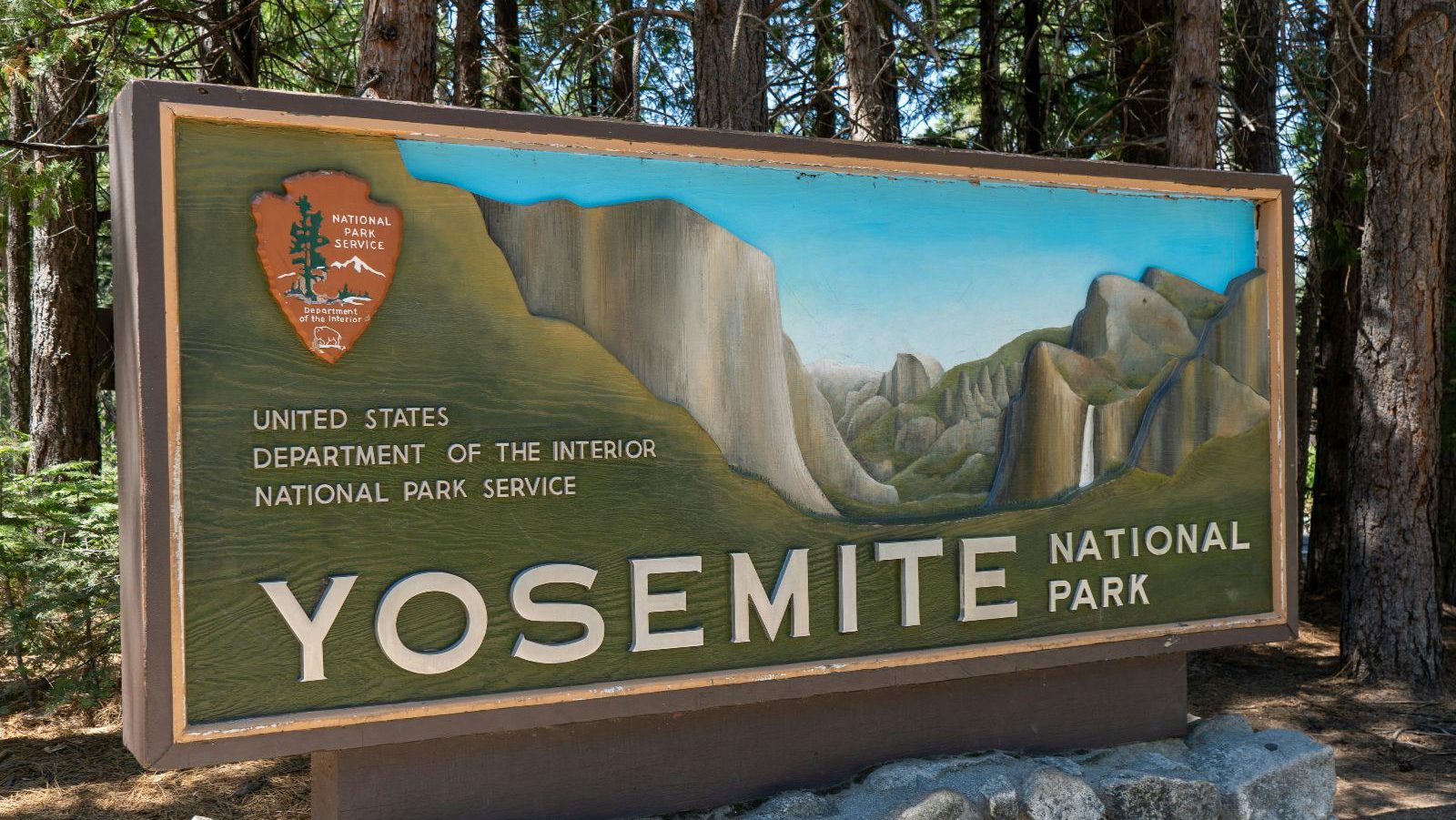 Rondreis Amerika, Yosemite National Park, El portal, Oakhurst, Mariposa, Bord van nationaal park