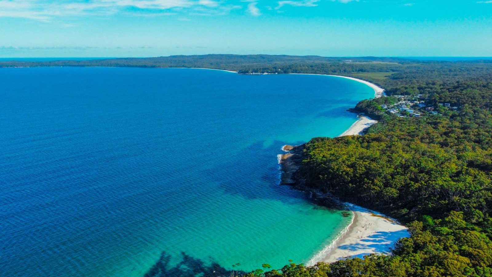Rondreis Australië, Jervis Bay, baai met fel blauw water