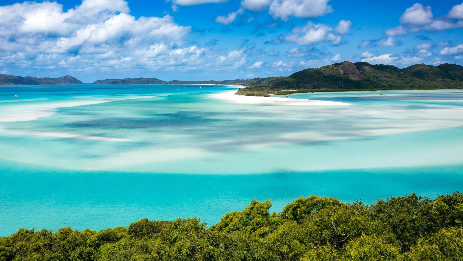Rondreis Australië, Whitsundays, strand bovenaanzicht