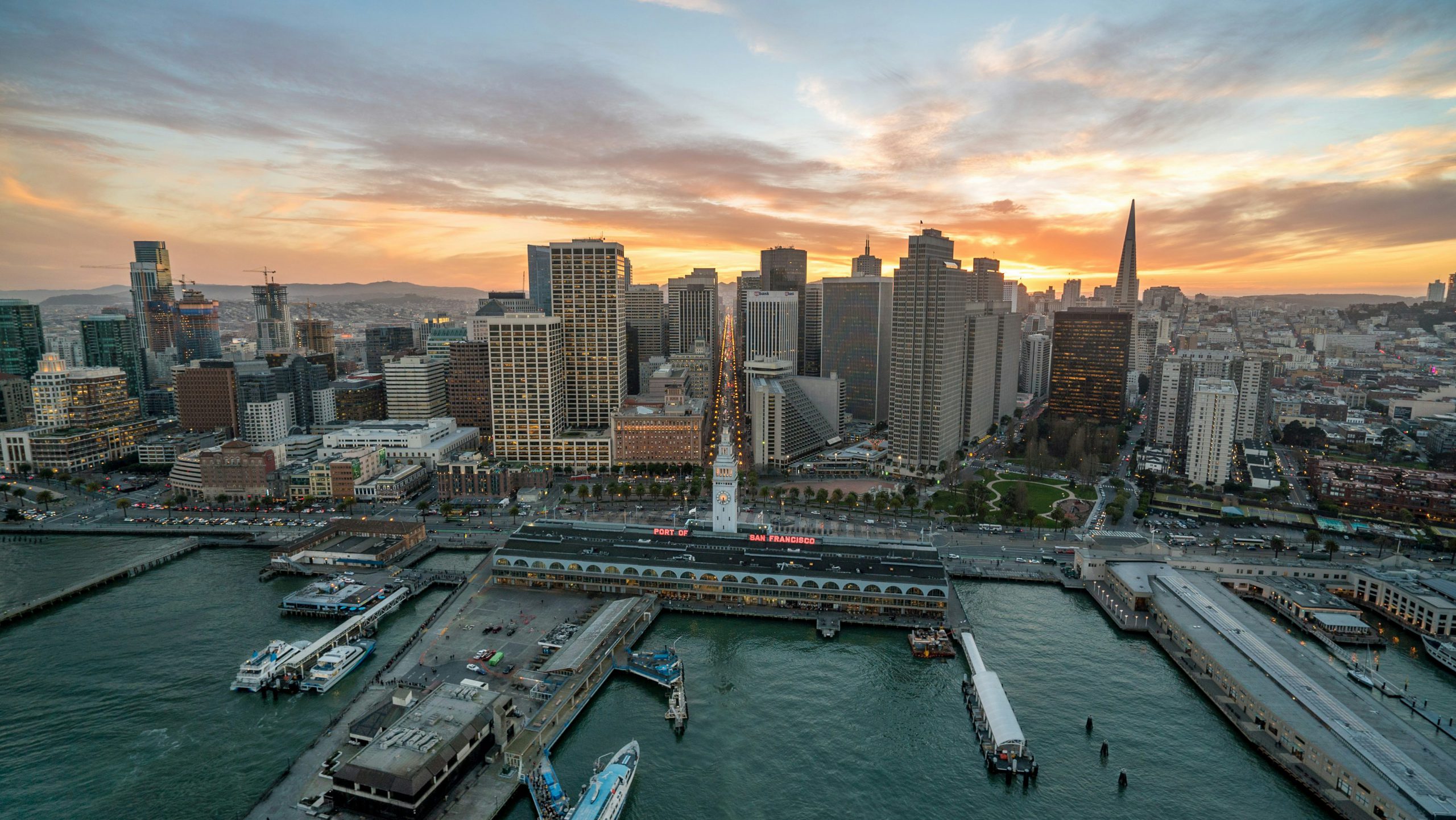 Rondreis Amerika, San Francisco. skyline van de stad