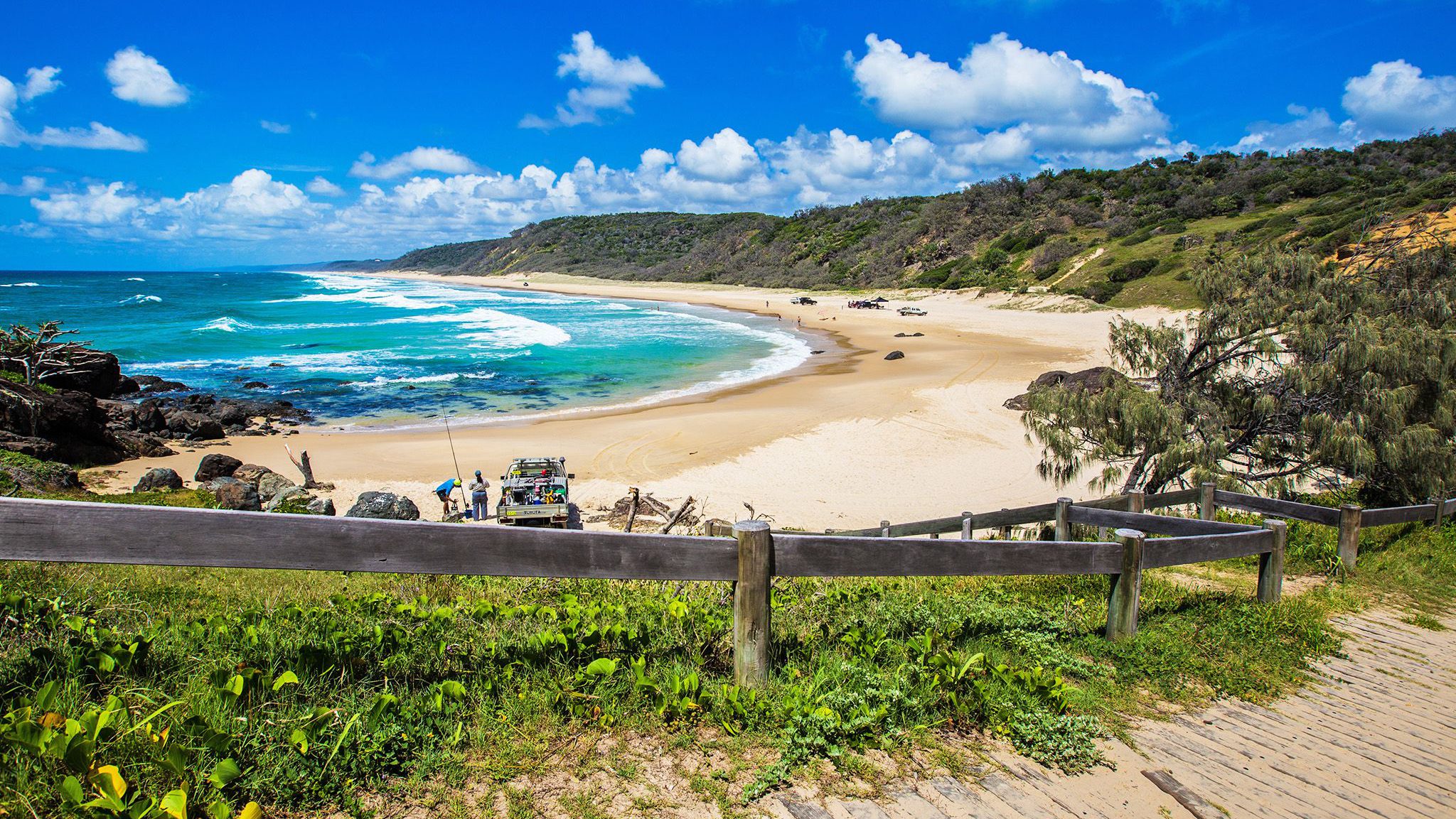 Rondreis Australie, Noosa en de Sunshine Coast, utizicht baai