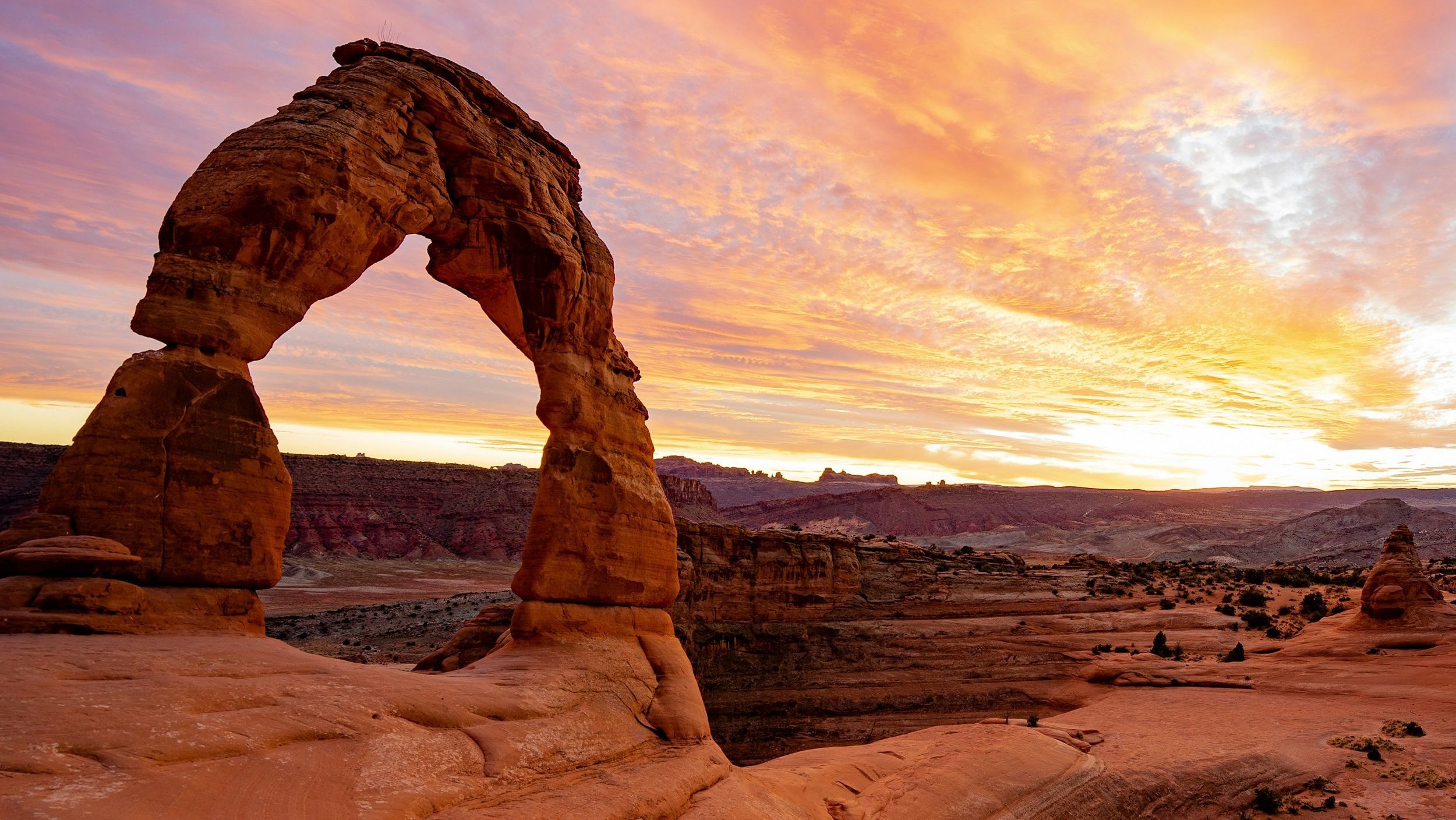 Rondreis Amerika, Utah, Moab, Arch bij zonsondergang