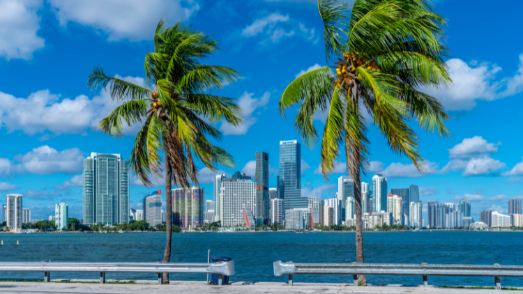 Wolkenkrabbers in Brickell, Miami, Amerika