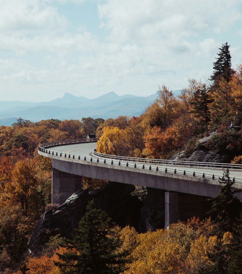 Rondreis Amerika, Noordoost-Amerika, Blue Ridge Parkway Drive, weg door de Blue Ridge Mountains