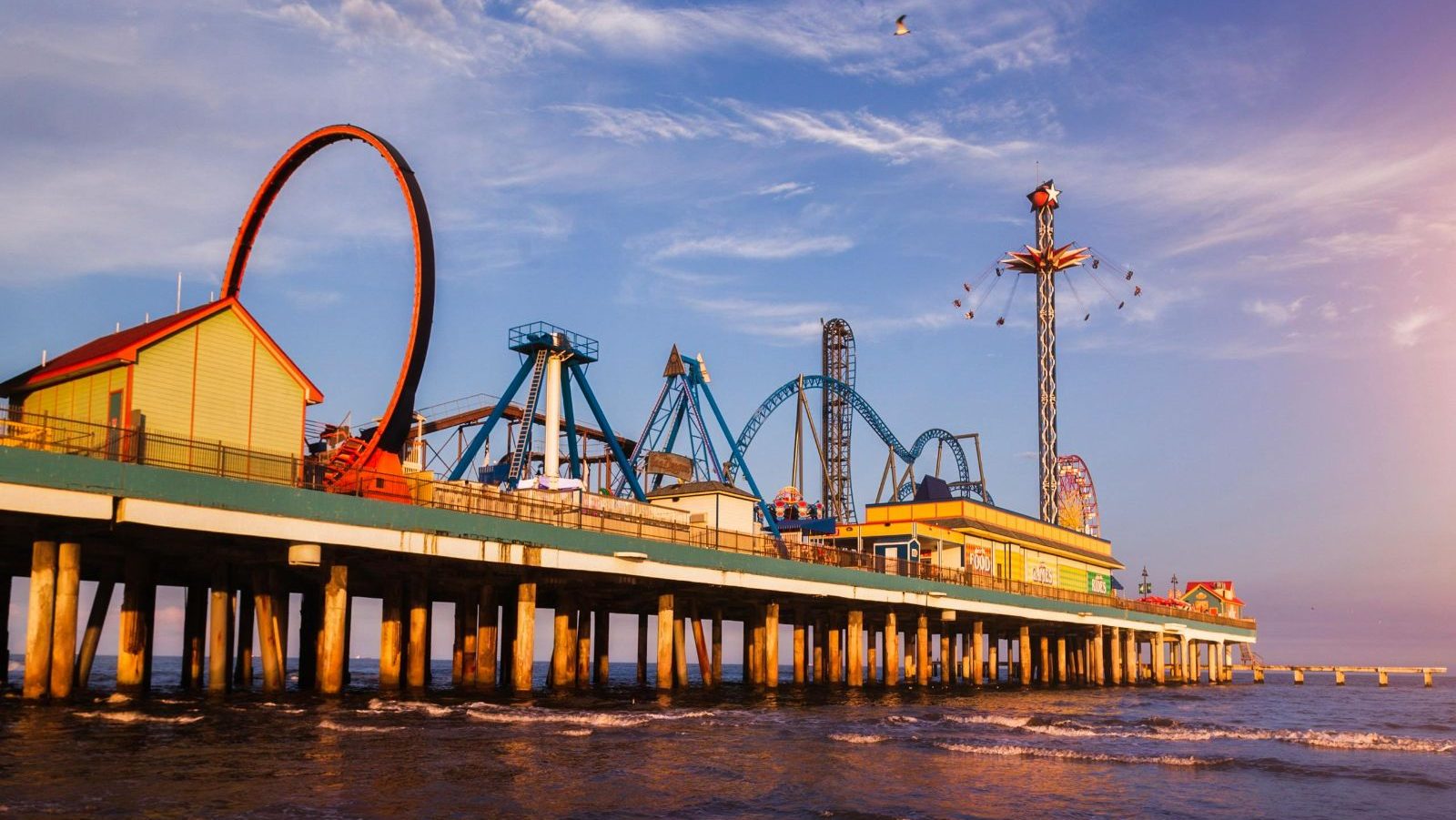 Rondreis Amerika, Galveston, Pleasure Pier, Pretpark
