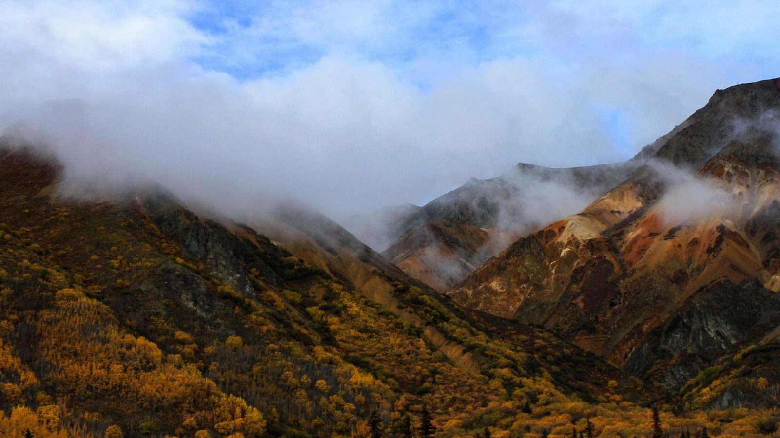 Rondreis Amerika, Alaska, Sheep Mountain, Bergmassief