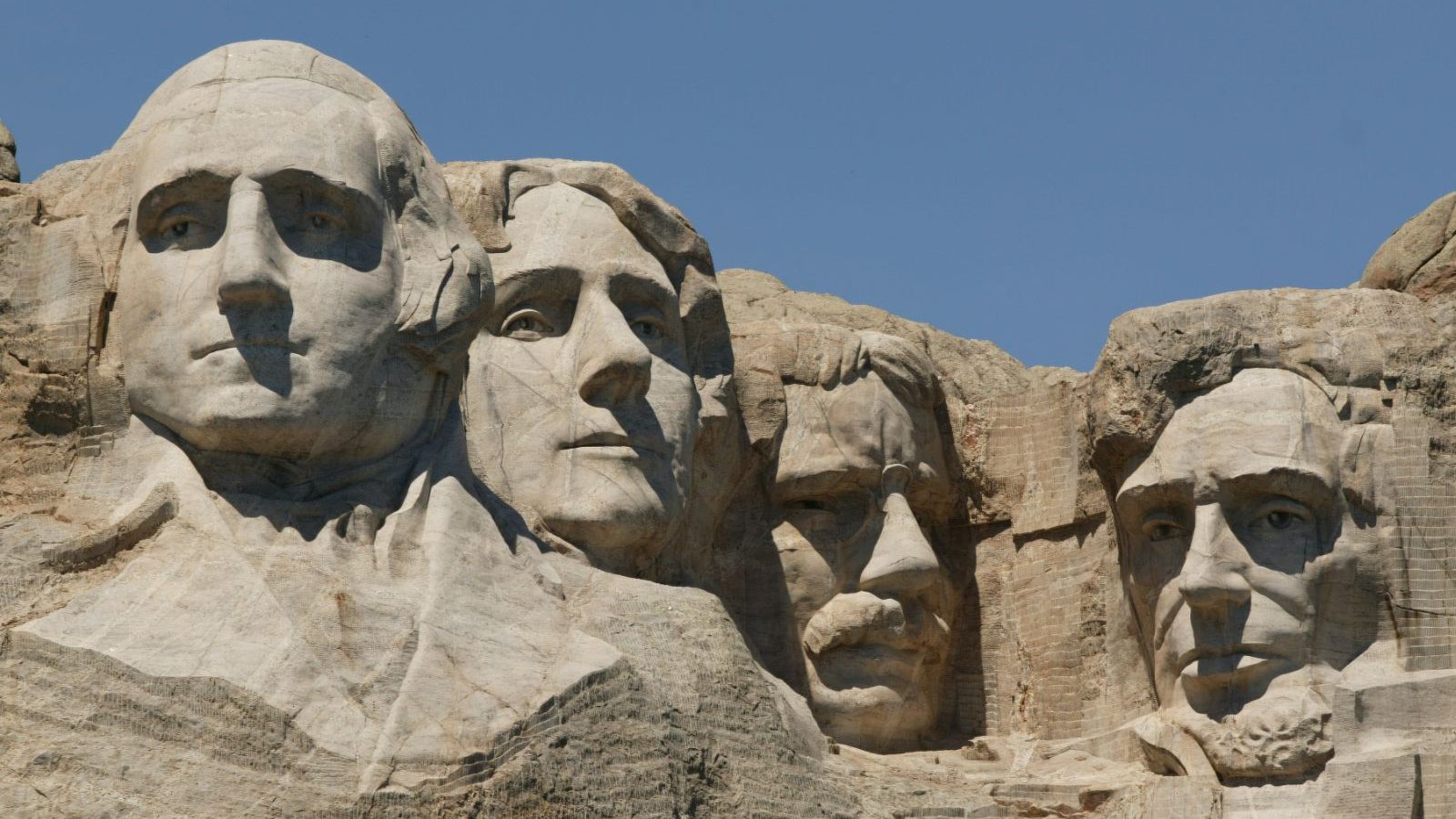 Rondreis Amerika, Rapid City, Mount Rushmore met hoofden dichtbij