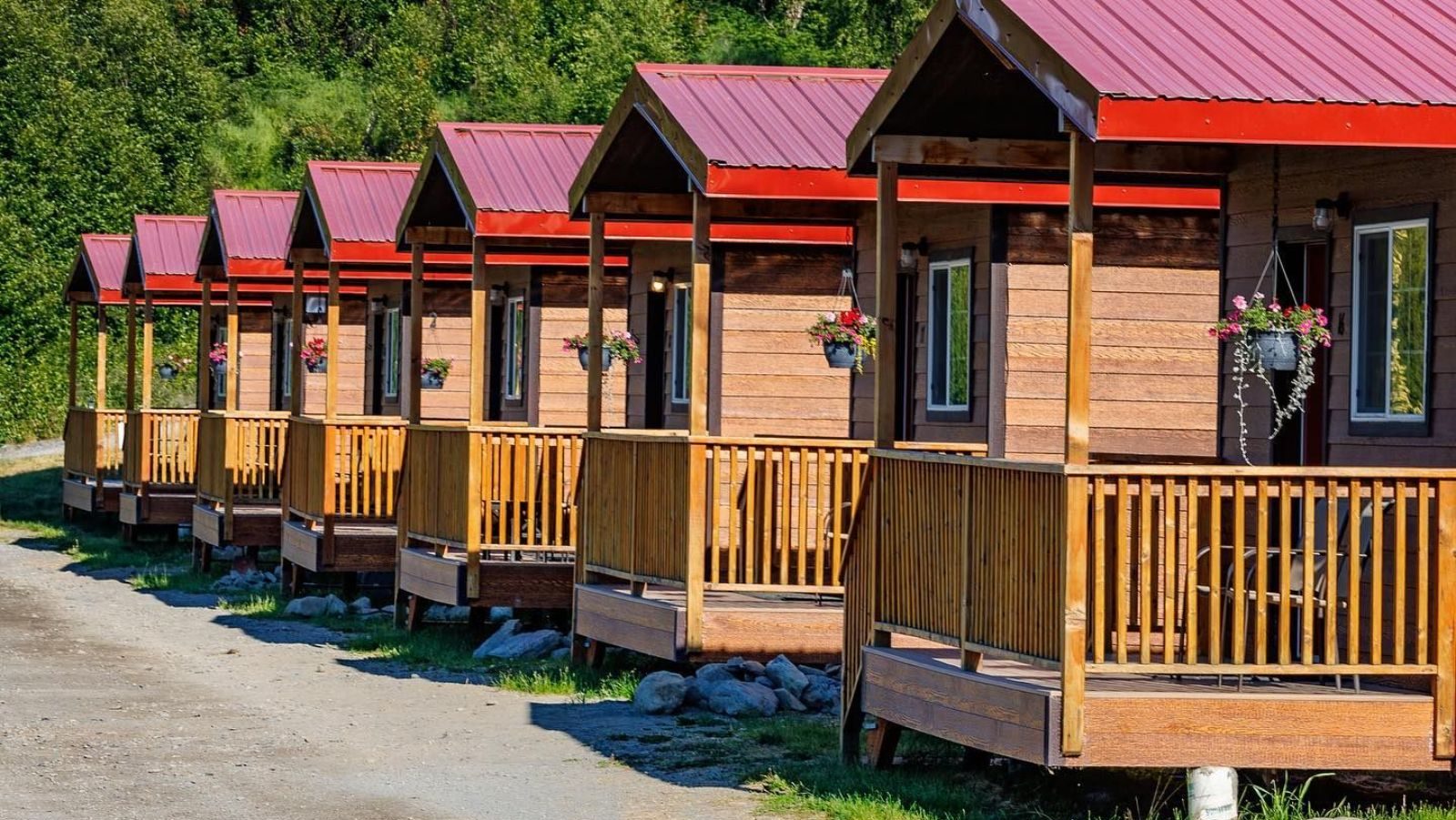 Rondreis Amerika, Wasilla, Alaska Glacier Lodge, Rij Met Cabins